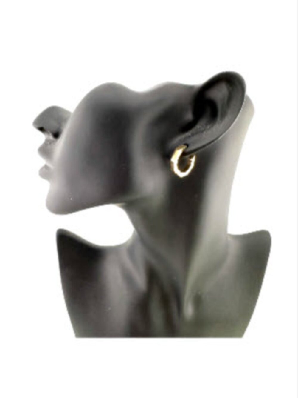 Chunky Huggie Hoop Earrings 18K Gold Plated Stainless Steel 18mm x 3mm - Picture 4 of 9